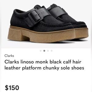 Clarks Black and Tan Calf Hair Loafers